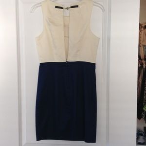 H&M white & navy dress